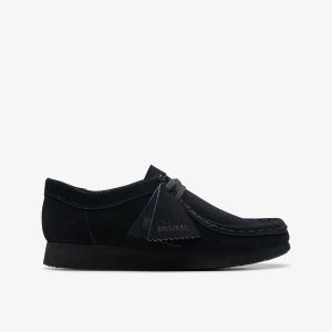 Kids Wallabee Older Black Suede Shoes