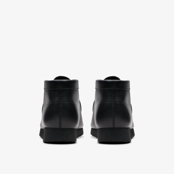 Kids Wallabee Boot Older Black Leather Wallabee - Image 5