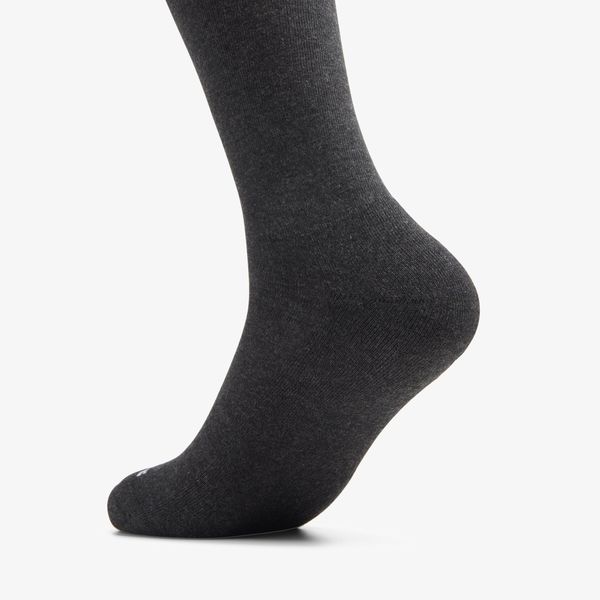 Mens Solid Crew Charcoal Socks - Image 2