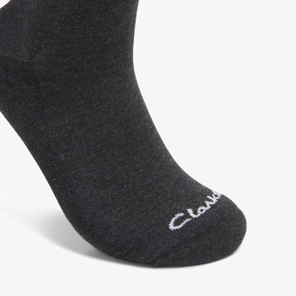 Mens Solid Crew Charcoal Socks - Image 3