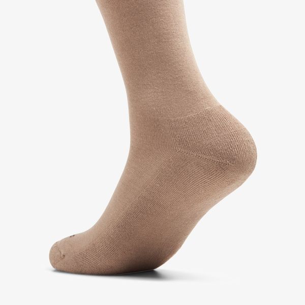 Men's Moisture Wicking Taupe Crew Socks - Image 2