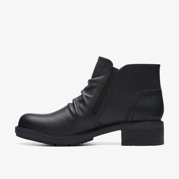 Women's Hearth Dove Black Leather Ankle Boots - Image 2