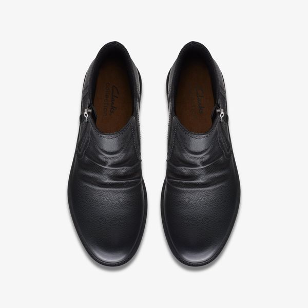 Women's Hearth Dove Black Leather Ankle Boots - Image 6