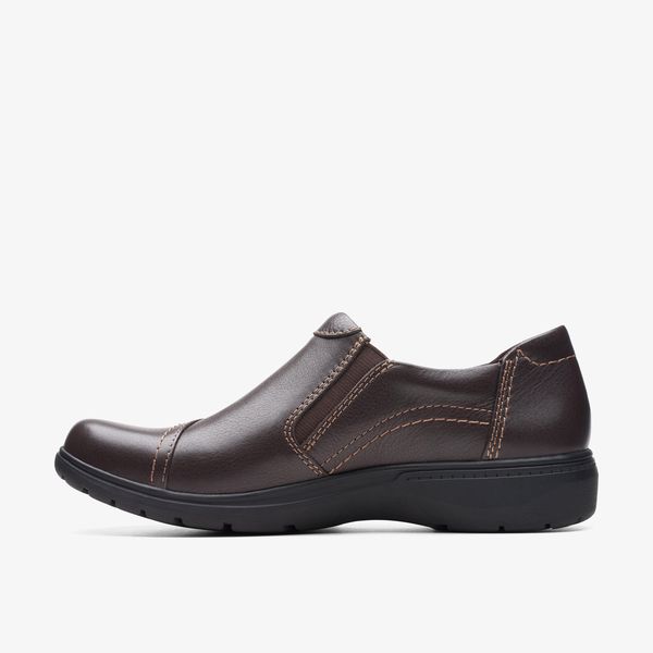 Women's Carleigh Ray Dark Brown Leather Slip Ons - Image 2