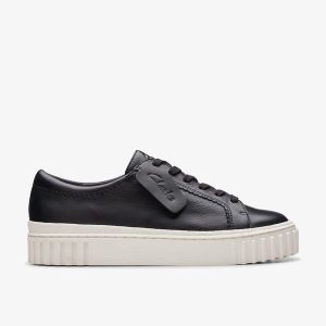 Women's Mayhill Walk Black Leather Sneakers