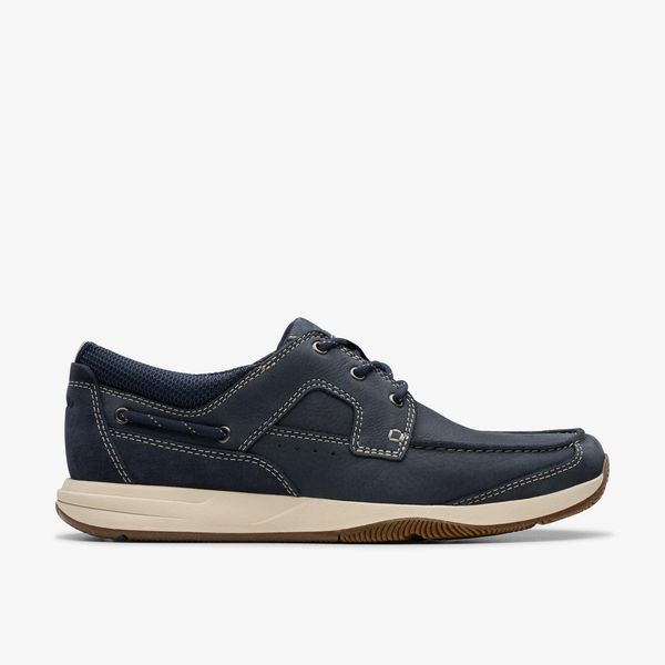 Mens Sailview Lace Navy Nubuck Boat Shoes