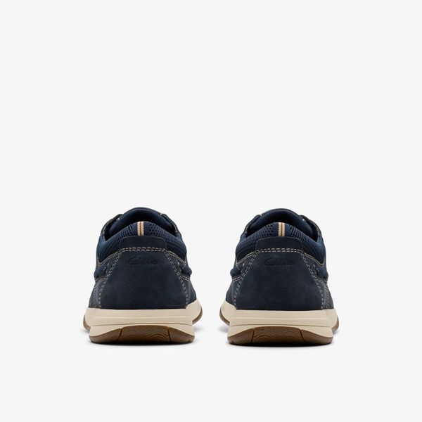 Mens Sailview Lace Navy Nubuck Boat Shoes - Image 6