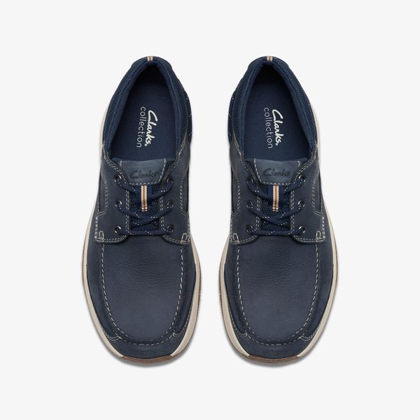 Mens Sailview Lace Navy Nubuck Boat Shoes - Image 7