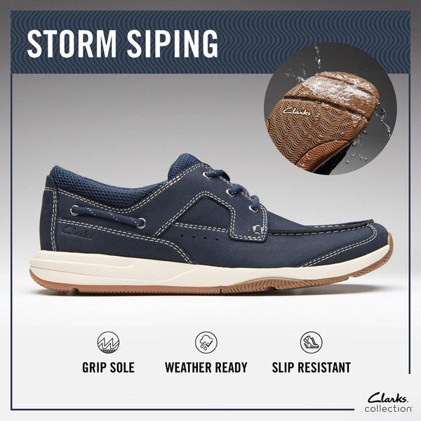 Mens Sailview Lace Navy Nubuck Boat Shoes - Image 8