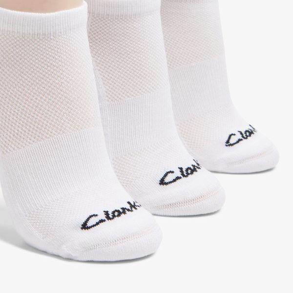 Womens 3 Pack Solid Athletic White Socks - Image 3