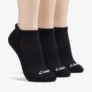 Womens 3 Pack Solid Athletic Black Socks