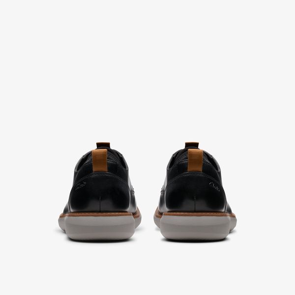 Men's Brantin Plain Black Leather Oxfords - Image 5