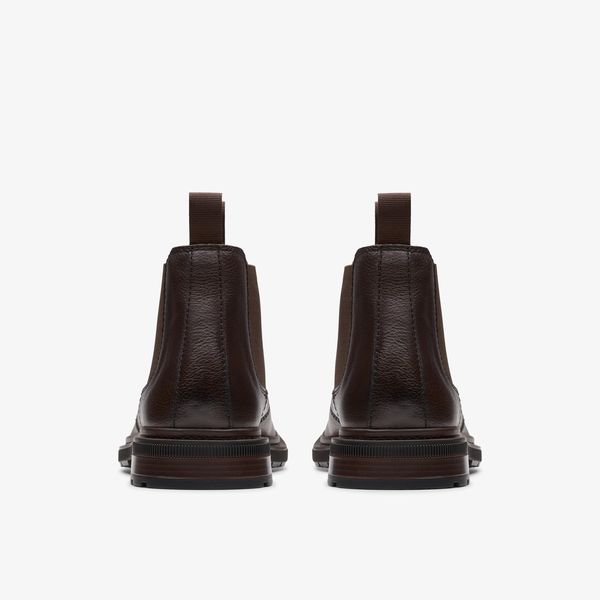Mens Burchill Up Dark Brown Leather Chelsea Boots - Image 5