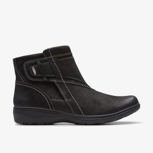 Women's Carleigh Style Black Nubuck Ankle Boots