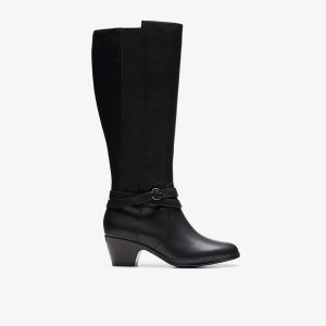 Women's Emily 2 Dream Black Leather Knee High Boots