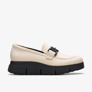 Women's Loriini Izzy Cream Leather Loafers