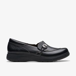 Women's Certina Ease Black Leather Slip Ons