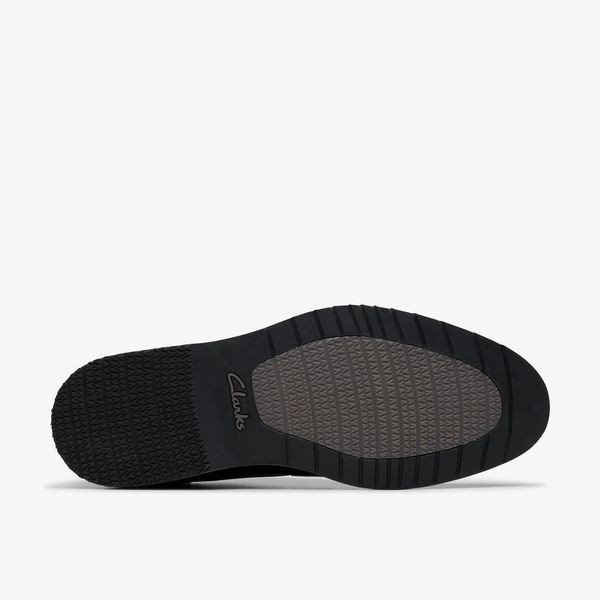 Men's Monahan Plain Black Leather Oxford Shoes| Clarks - Image 3