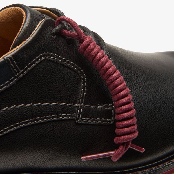 Men's Monahan Plain Black Leather Oxford Shoes| Clarks - Image 7