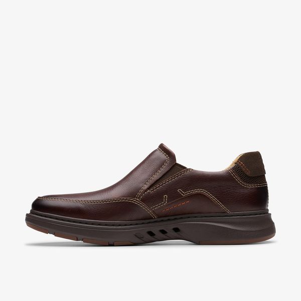 Mens Un Briley Step Mahogany Leather Loafer Shoes| Clarks - Image 2