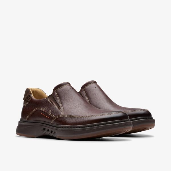 Mens Un Briley Step Mahogany Leather Loafer Shoes| Clarks - Image 4