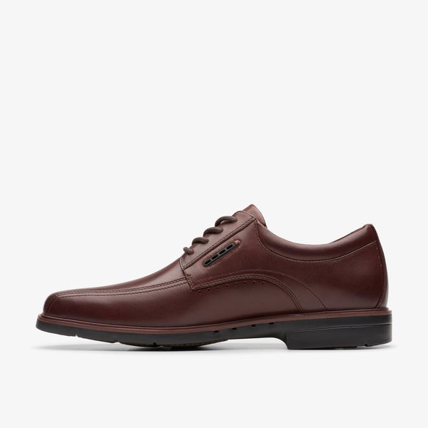 Mens Un Kendric Way Mahogany Leather Oxford Shoes| Clarks - Image 2
