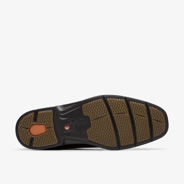 Mens Un Kendric Way Mahogany Leather Oxford Shoes| Clarks - Image 3