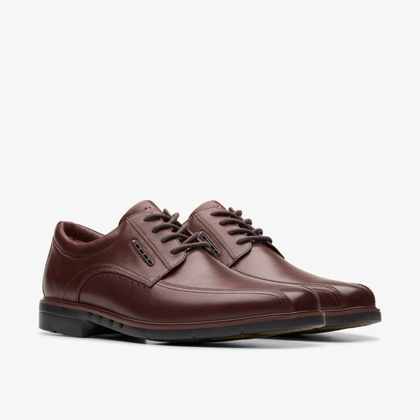 Mens Un Kendric Way Mahogany Leather Oxford Shoes| Clarks - Image 4