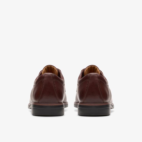 Mens Un Kendric Way Mahogany Leather Oxford Shoes| Clarks - Image 5