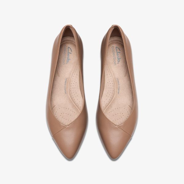 Women's Natalyn Wish Warm Beige Leather Flats - Image 6