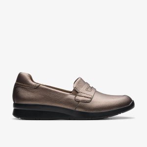 Women's Ellowyn Penny Bronze Metallic Slip Ons