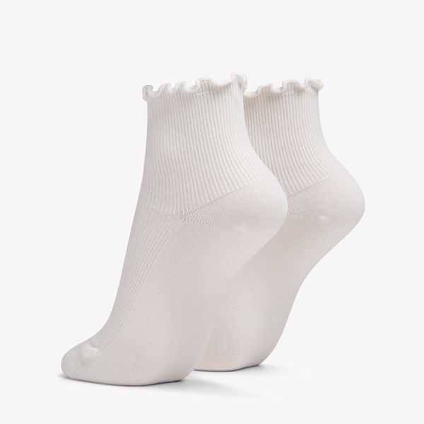 Womens Rosewelt Crew Ivory Socks - Image 2