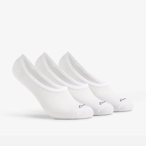 Mens 3 Pack Liner White Socks
