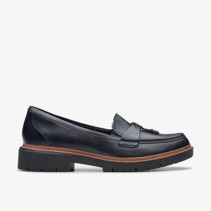 Womens Westlynn Bella Navy Leather Loafers