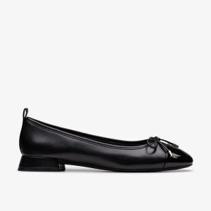 Womens Ubree15 Poppy Black Combination Leather Ballerina Flats| Clarks