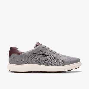 Men's Mapstone Lace Grey Knit Sneakers