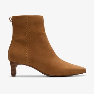 Womens Edina Up Tan Suede Ankle Boots