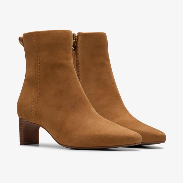 Womens Edina Up Tan Suede Ankle Boots - Image 4