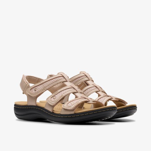 Womens Laurieann Ivy Sand Leather Flat Sandals - Image 4