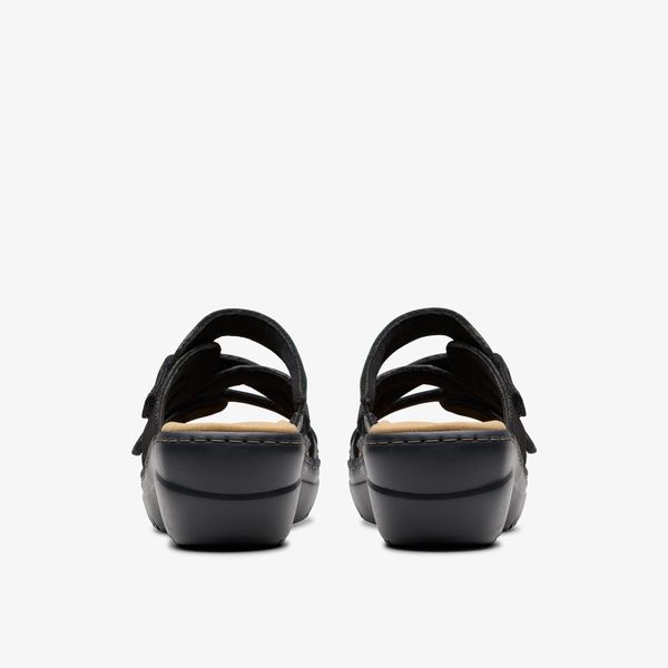 Womens Merliah2 Cove Black Leather Wedges - Image 5