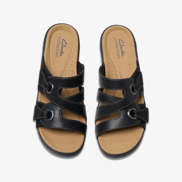 Womens Merliah2 Cove Black Leather Wedges - Image 6