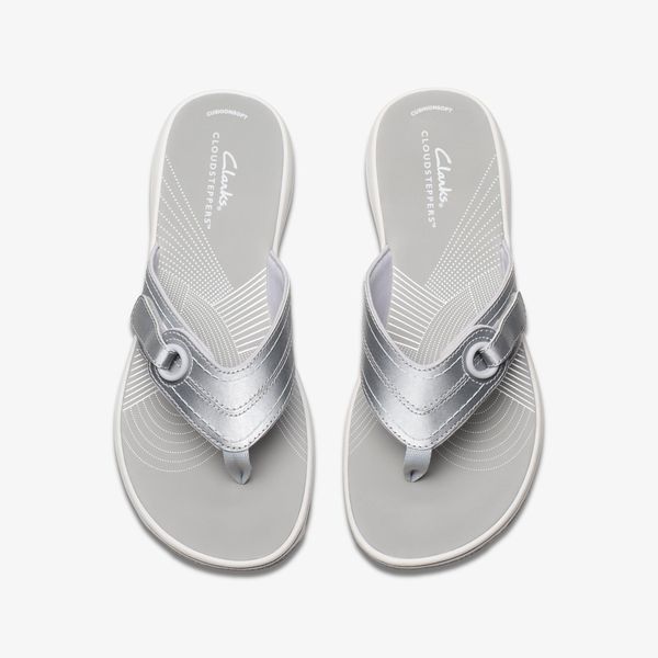 Women's Breeze Reyna Silver Cloudsteppers™ Flip Flops - Image 6