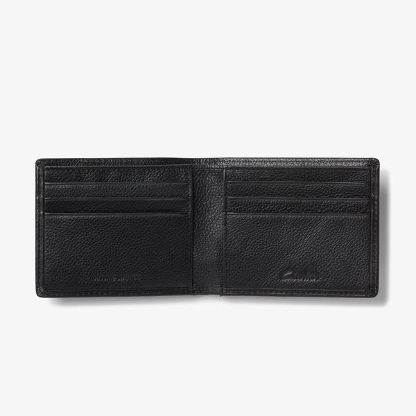 Mens Classic Pebble Slimfold Wallet Black - Image 2