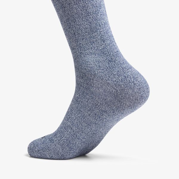 Mens Marled Crew Navy Socks - Image 2