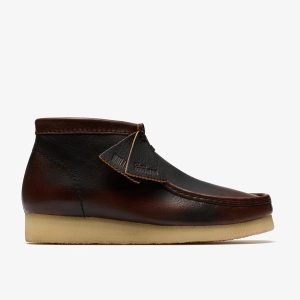 Mens Wallabee Boot Dark Tan Combination Wallabees