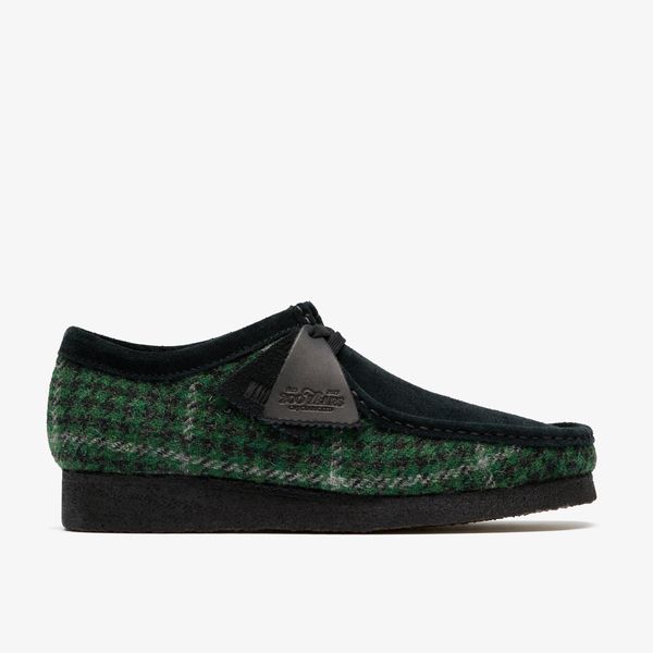 Mens Green Tweed Combination Wallabees