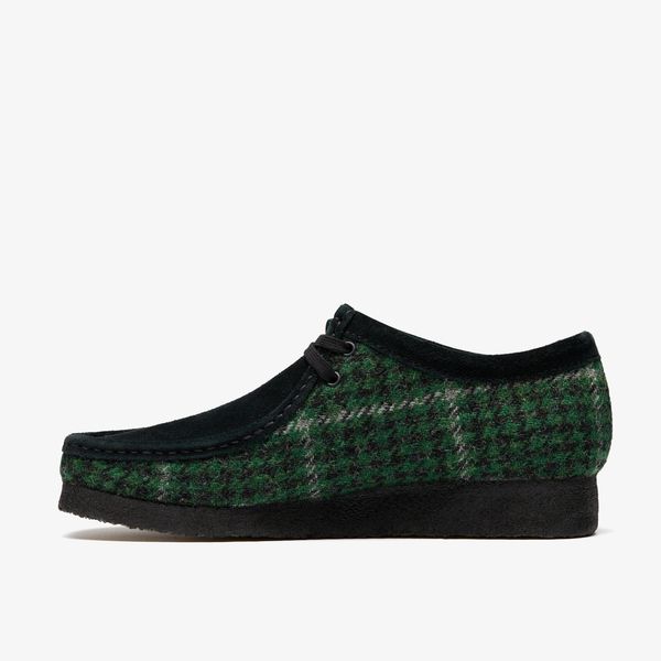 Mens Green Tweed Combination Wallabees - Image 2