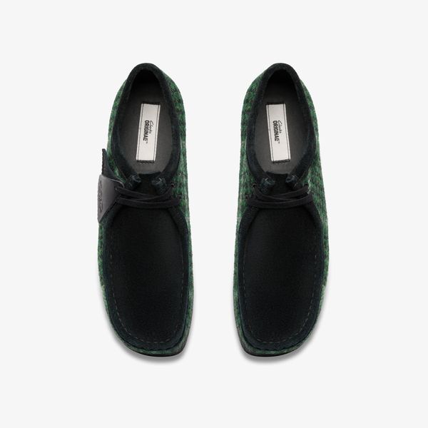 Mens Green Tweed Combination Wallabees - Image 6