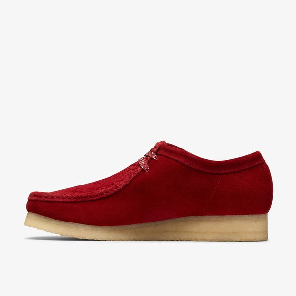 Mens Dark Red Suede Wallabees - Image 2