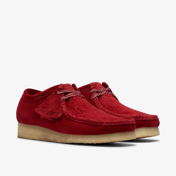 Mens Dark Red Suede Wallabees - Image 4
